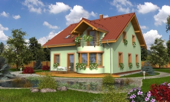 Multi-storey house with a room on the ground floor.